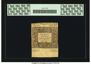 image for: Connecticut July 1, 1775 2s 6d Uncancelled PCGS Apparent Very Fine 25....