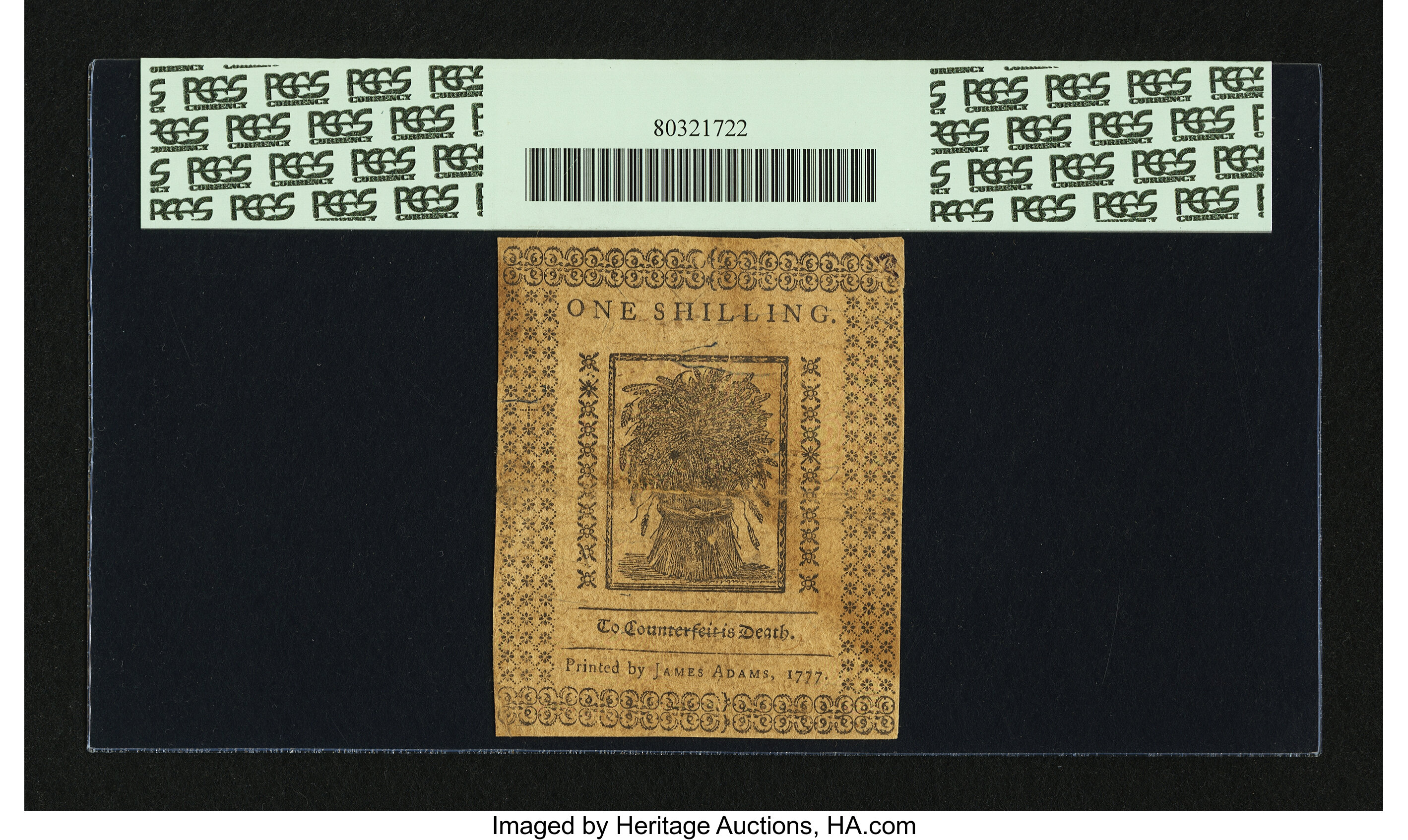 image for: Delaware May 1, 1777 1s PCGS Apparent Extremely Fine 45....