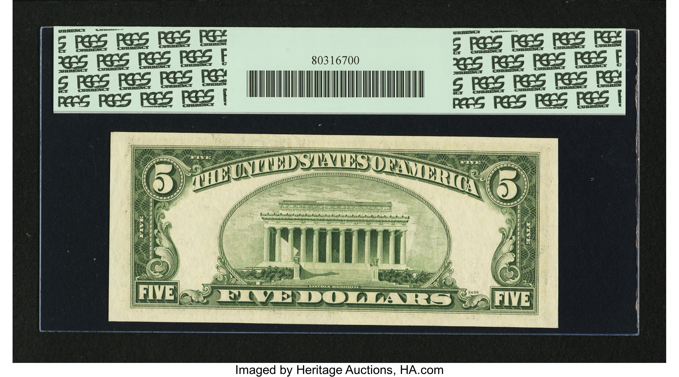 image for: Fr. 1965-F* $5 1950D Federal Reserve Star Note. PCGS Choice New 63PPQ....