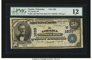 image for: Omaha, NE - $50 1902 Date Back Fr. 668 The Omaha NB Ch. # (W)1633...