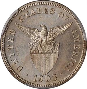 image for: PHILIPPINES. 5 Centavos, 1903. Philadelphia Mint. PCGS PROOF-64 Gold Shield.
