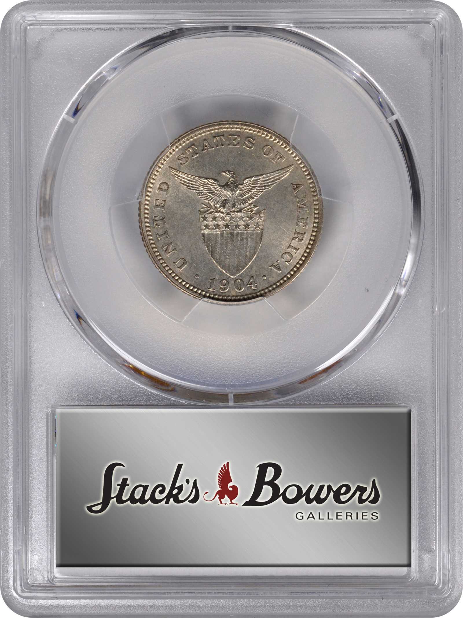 image for: PHILIPPINES. 20 Centavos, 1904. Philadelphia Mint. PCGS MS-63 Gold Shield.