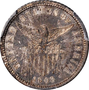image for: PHILIPPINES. 10 Centavos, 1903. Philadelphia Mint. PCGS PROOF-64 Gold Shield.