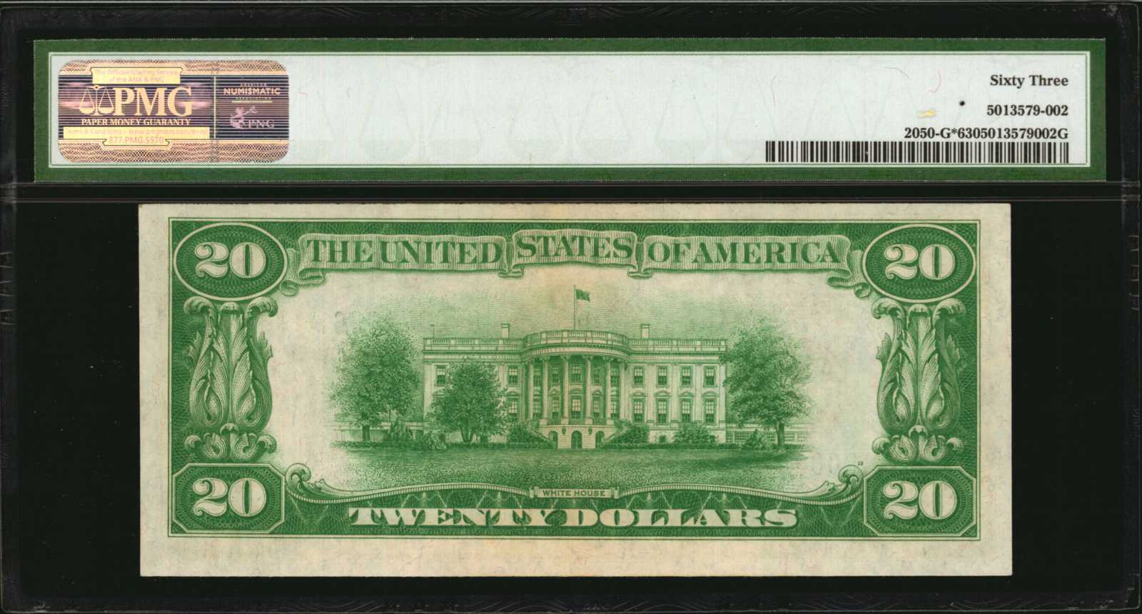 image for: Fr. 2050-G*. 1928 $20 Federal Reserve Star Note. Chicago. PMG Choice Uncirculated 63.