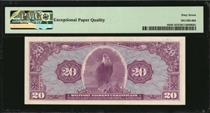 image for: Military Payment Certificate. Series 691. $20. PMG Superb Gem Uncirculated 67 EPQ.