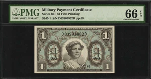 image for: Military Payment Certificate. Series 691. $1. PMG Gem Uncirculated 66 EPQ.