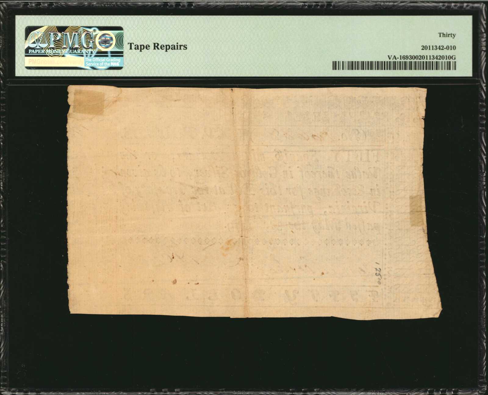 image for: VA-169. Virginia. May 3, 1779. $50. PMG Very Fine 30.