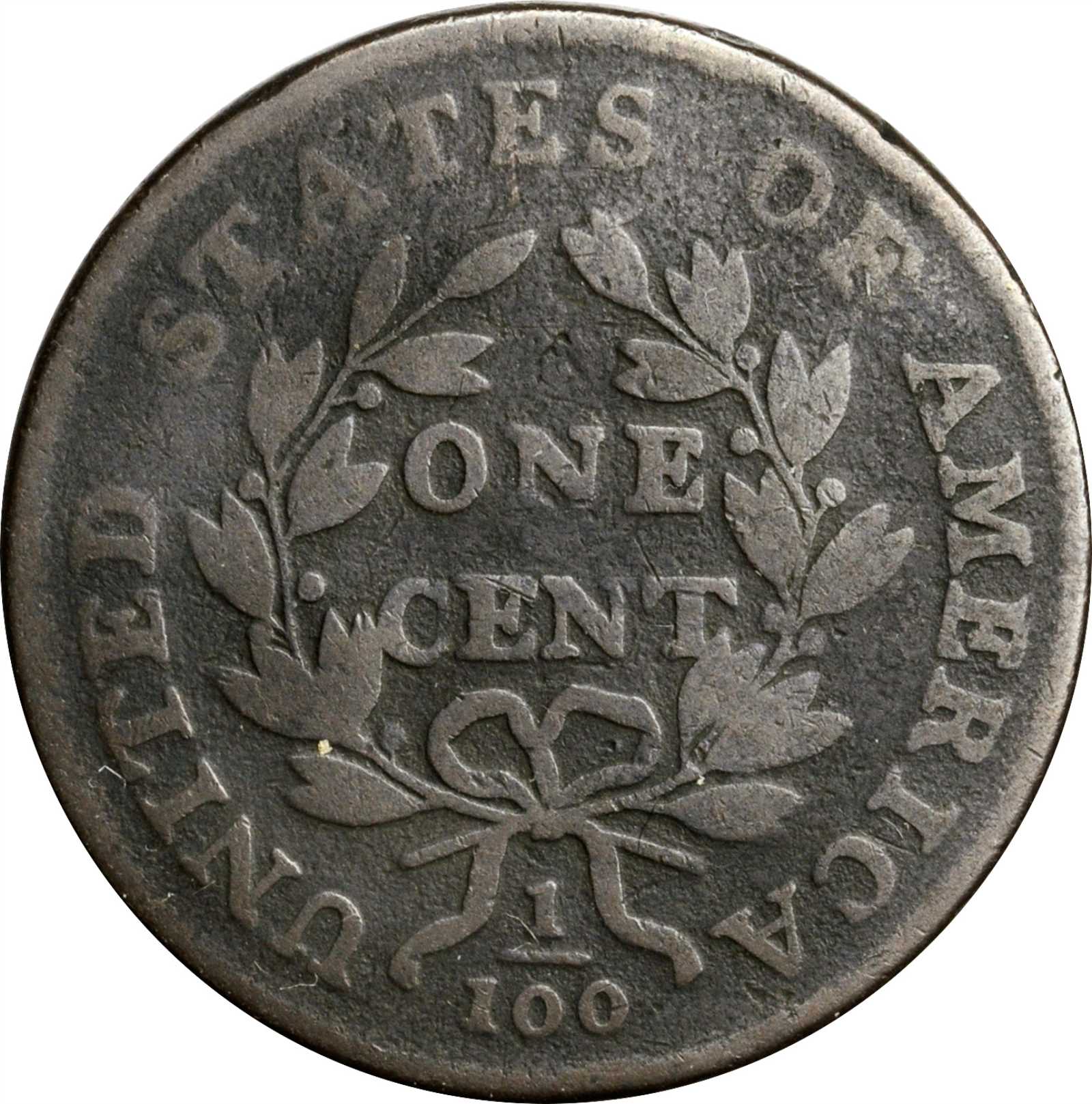 image for: 1798 Draped Bust Cent. S-162. Rarity-4. Style I Hair. Good-6.