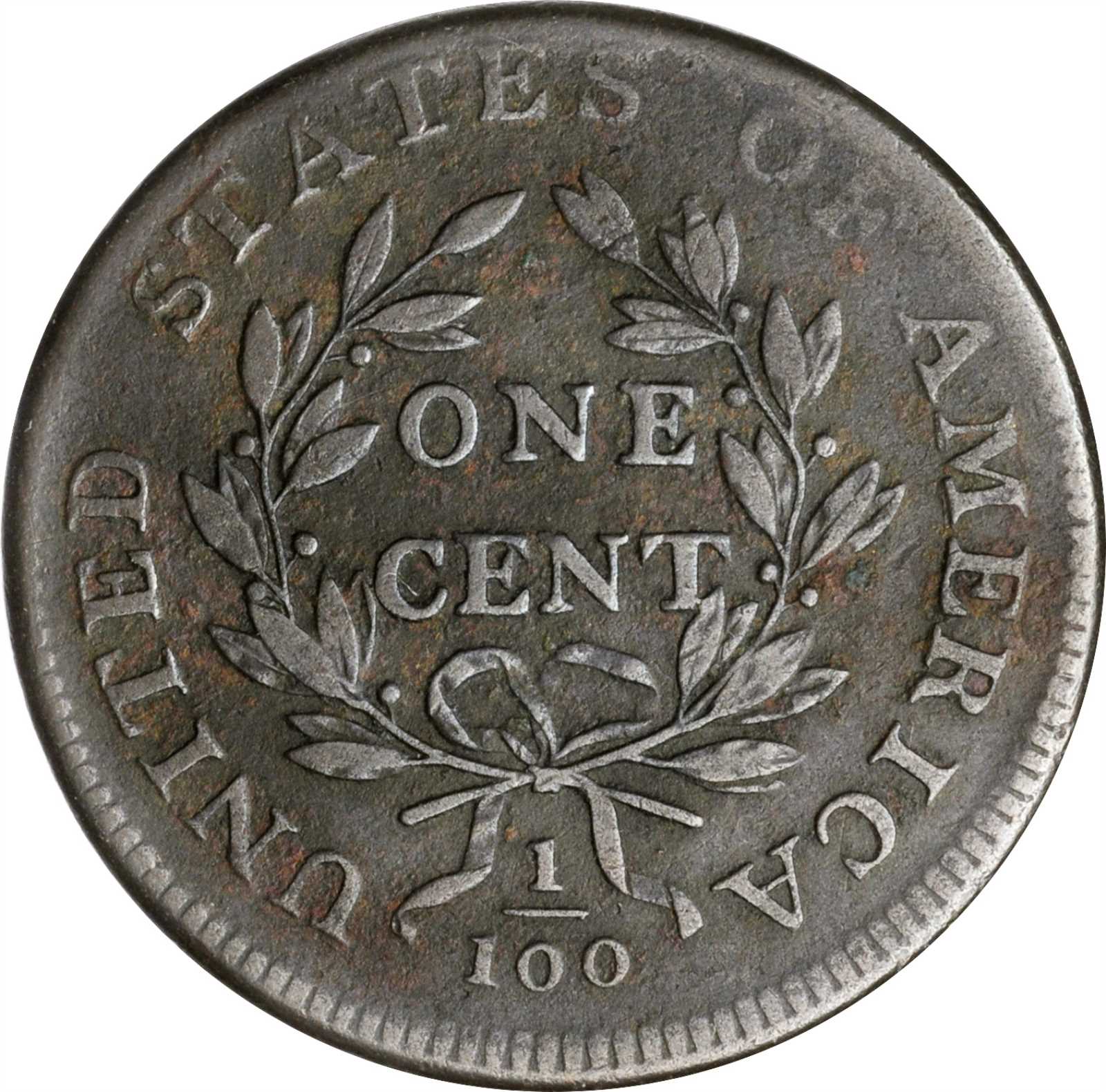 image for: 1798 Draped Bust Cent. S-167. Rarity-1. Style II Hair. VF-20, Environmental Damage.