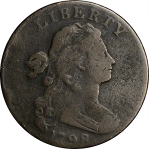 image for: 1798 Draped Bust Cent. S-170. Rarity-3. Style II Hair. VG-10, Porous.