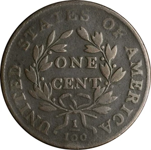 image for: 1798 Draped Bust Cent. S-170. Rarity-3. Style II Hair. VG-10, Porous.