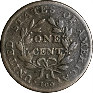 image for: 1798 Draped Bust Cent. S-187. Rarity-1. Style II Hair. VG-8, Porous, Bent.