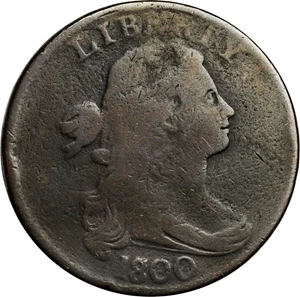 image for: 1800/1798 Draped Bust Cent. S-191. Rarity-3. Style I Hair. Good-6.