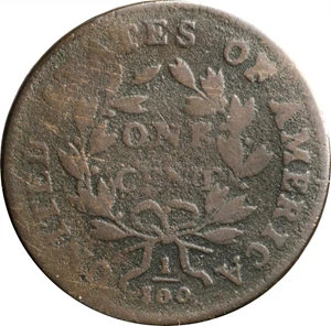 image for: 1800 Draped Bust Cent. S-200. Rarity-3. Good-6, Porous, Bent.