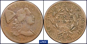 image for: 1794 Liberty Cap Cent. S-56. Rarity-3. Head of 1794. Fine Details--Corrosion (NGC).