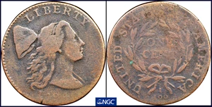 image for: 1794 Liberty Cap Cent. S-28. Rarity-2. Head of 1794. VG Details--Corrosion (NGC).