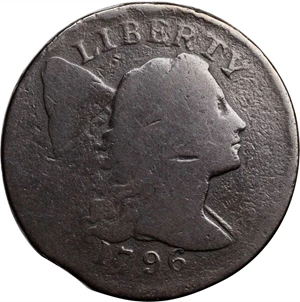 image for: 1796 Liberty Cap Cent. S-89. Rarity-3. Good-4.