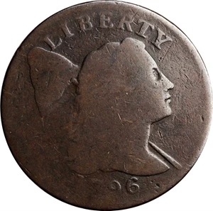 image for: 1796 Liberty Cap Cent. S-88. Rarity-4. Good-4.