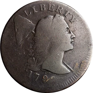 image for: 1796 Liberty Cap Cent. S-87. Rarity-3. VG-8.