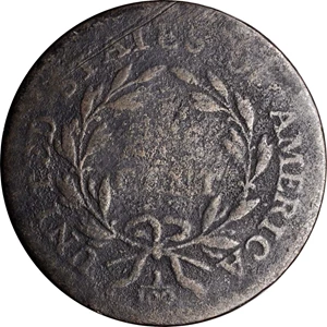 image for: 1796 Liberty Cap Cent. S-87. Rarity-3. VG-8, Burnished.