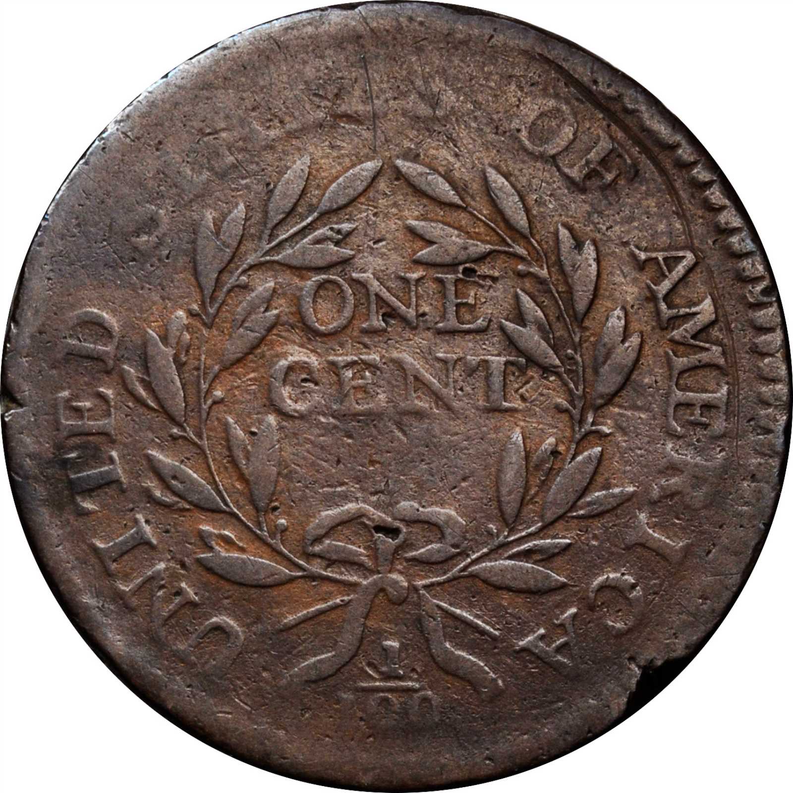 image for: 1795 Liberty Cap Cent. S-76A. Rarity-5. Lettered Edge. VG-8, Scratch, Rim Nicks.
