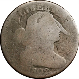 image for: 1802 Draped Bust Cent. S-239. Rarity-3. AG-3.