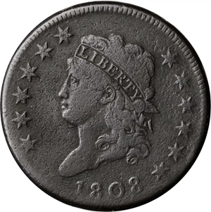 image for: 1808 Classic Head Cent. S-277. Rarity-2. Fine-12, Porous.