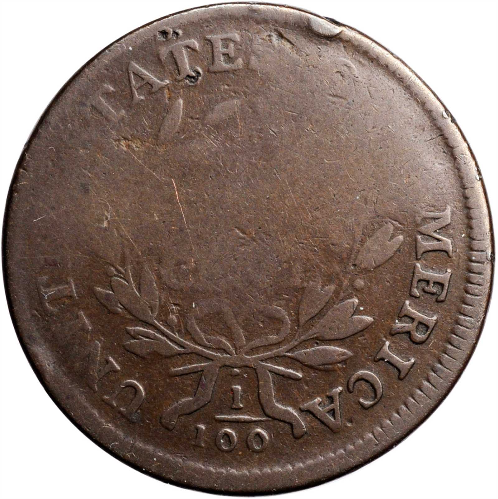 image for: 1798 Draped Bust Cent. S-145. Rarity-3. Style I Hair. Good-6.