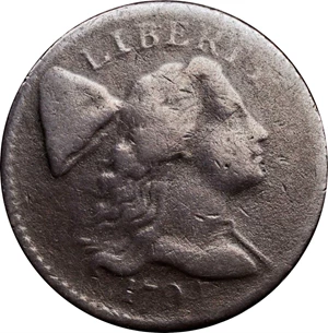 image for: 1794 Liberty Cap Cent. S-56. Rarity-3. Head of 1794. Fine-15, Burnished.