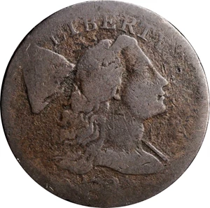 image for: 1794 Liberty Cap Cent. S-55. Rarity-2. Head of 1794. AG-3.