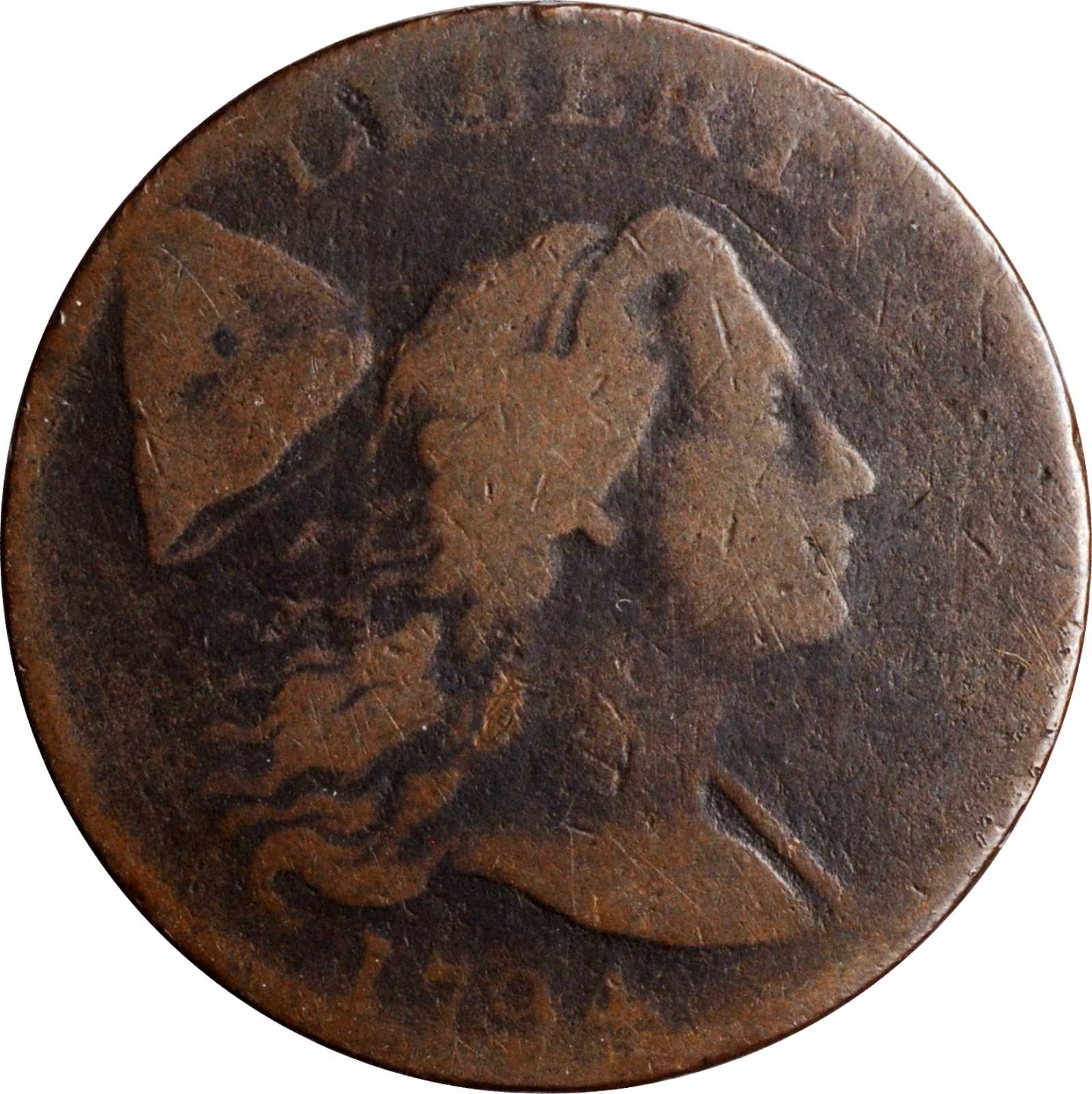 image for: 1794 Liberty Cap Cent. S-41. Rarity-3. Head of 1794. Good-6, Scratches.
