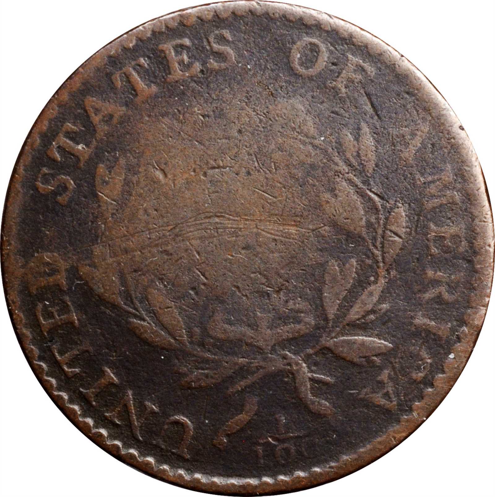 image for: 1794 Liberty Cap Cent. S-41. Rarity-3. Head of 1794. Good-6, Scratches.