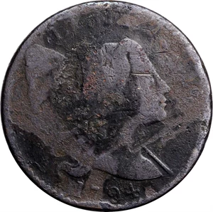 image for: 1794 Liberty Cap Cent. S-26. Rarity-2. Head of 1794. Good-4, Corrosion.