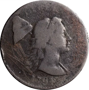 image for: 1794 Liberty Cap Cent. S-18B. Rarity-4. Head of 1793. Good-6, Scratches.