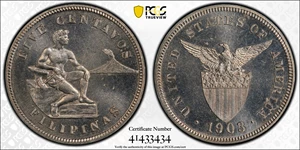 image for: 1903 Five Centavos. Proof. Unc Details--Scratch (PCGS).