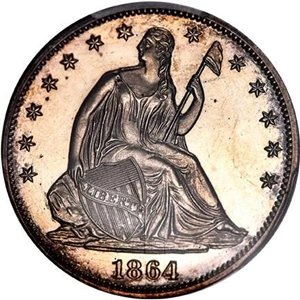 image for: 50C 1864 PCGS PR64 CAM