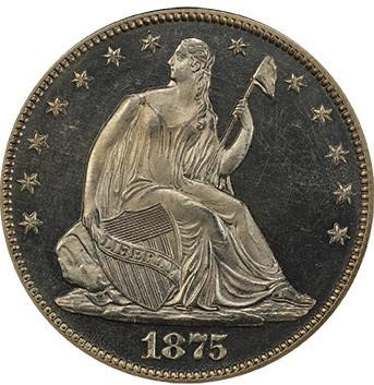 image for: 50C 1875 PCGS PR64 CAM CAC