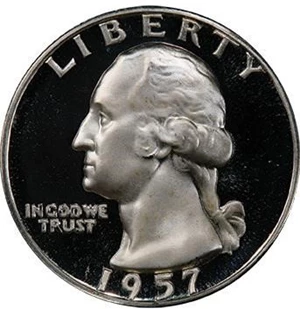 image for: 25C 1957 PCGS PR68+ DCAM