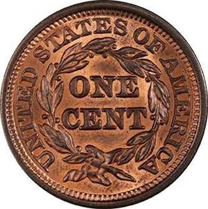 image for: L1C 1846 SMALL DATE. PCGS MS64 RB CAC