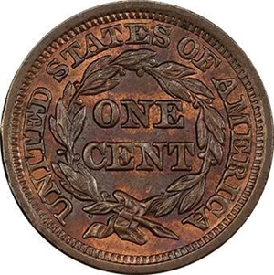 image for: L1C 1848 PCGS MS65 RB CAC