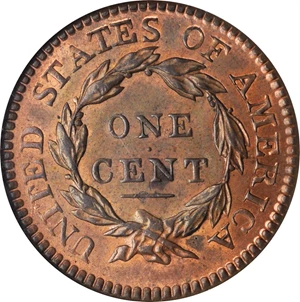 image for: 1816 Matron Head Cent. N-2. Rarity-1. MS-64 RB (NGC).