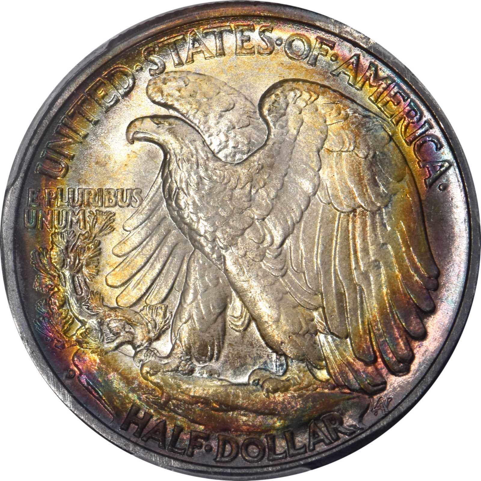 1945-D 50c MS68 thumbnail 2