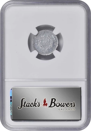 image for: 1870 Pattern Dime. Judd-871, Pollock-968. Rarity-7+. Aluminum. Reeded Edge. Proof-65 (NGC).