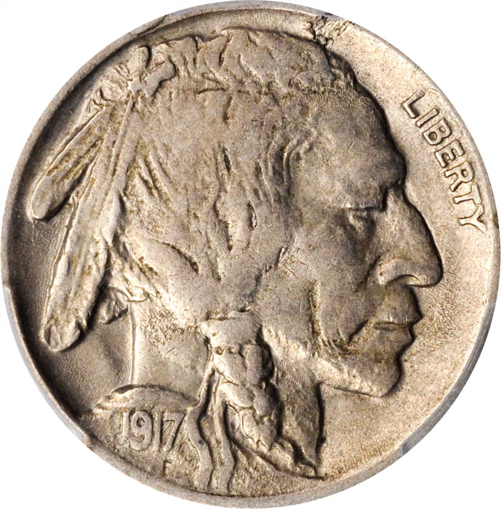 1917-D Buffalo Nickel. AU-50 (PCGS).