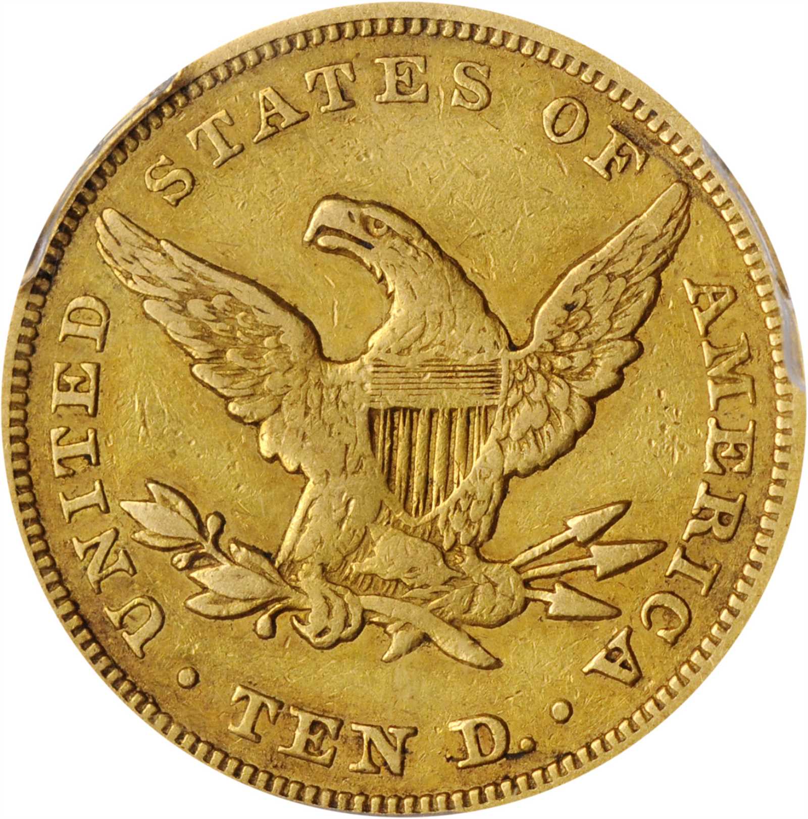 1849 $10 VF30 CAC thumbnail 2
