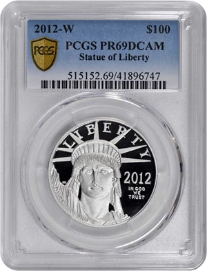 image for: 2012-W One-Ounce Platinum Eagle. Proof-69 Deep Cameo (PCGS).