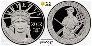 image for: 2012-W One-Ounce Platinum Eagle. Proof-69 Deep Cameo (PCGS).