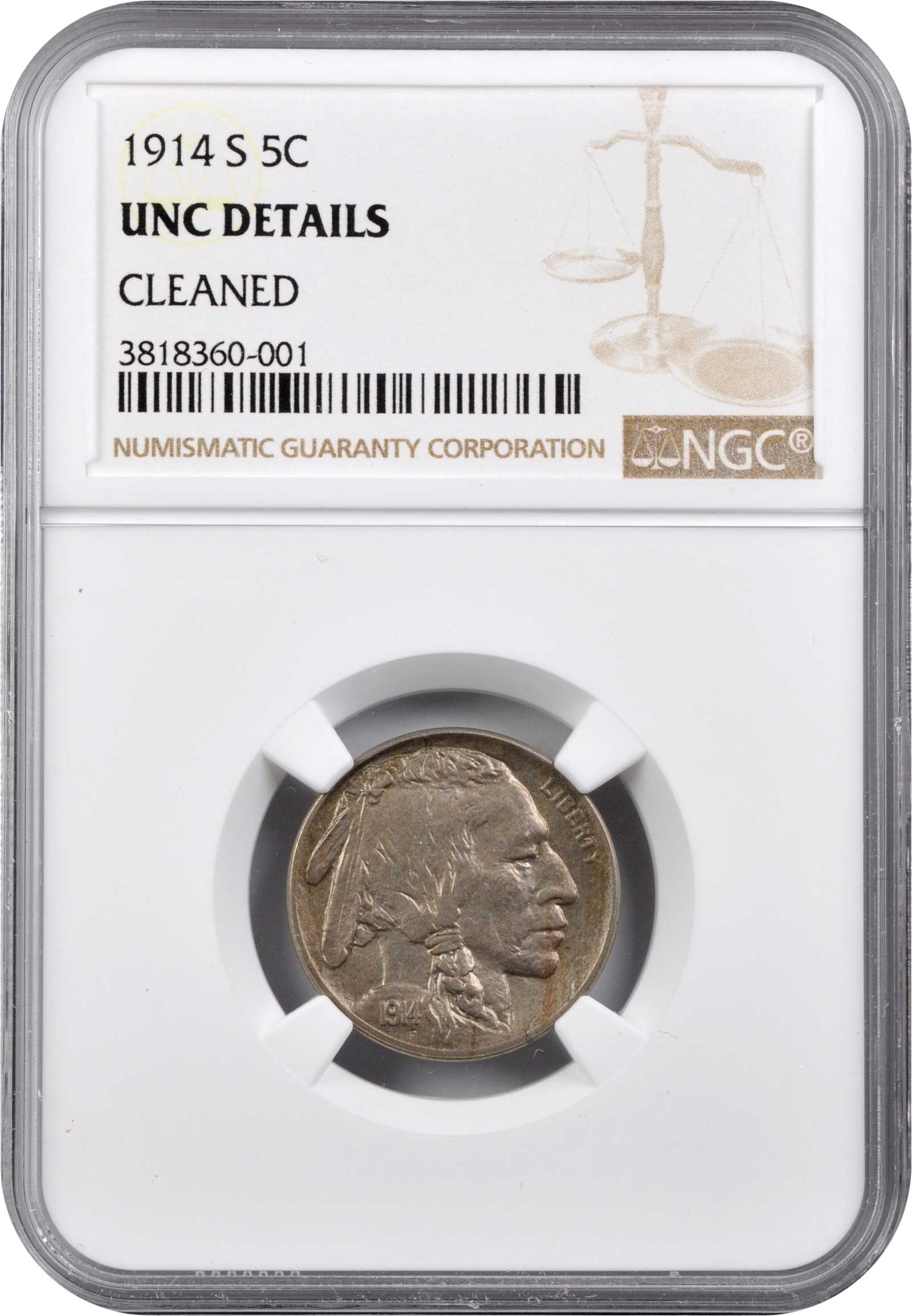 1914-S 5c AG3 thumbnail 3