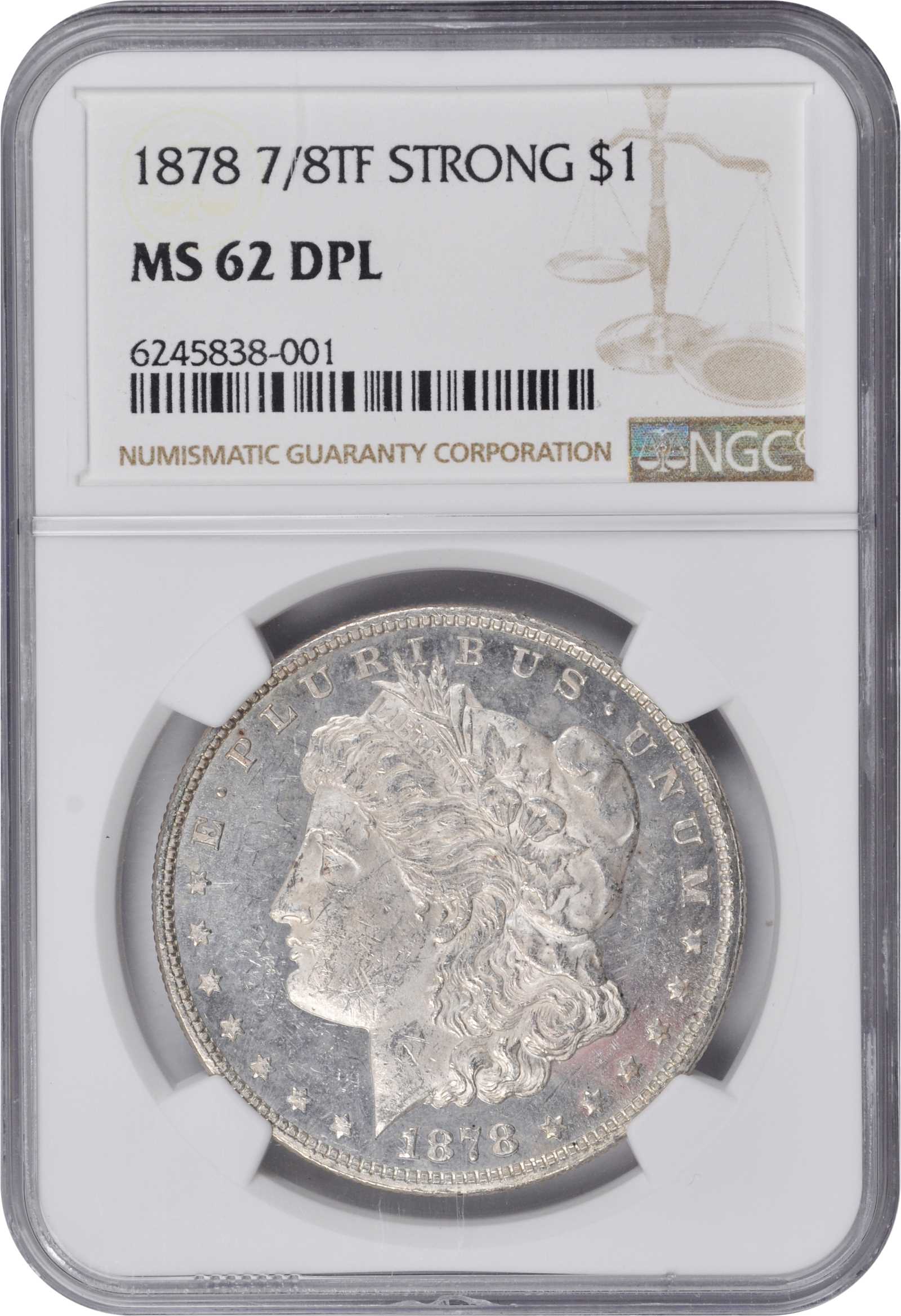 1878 7/8TF $1  Weak MS DMPL MS60 DMPL thumbnail 12