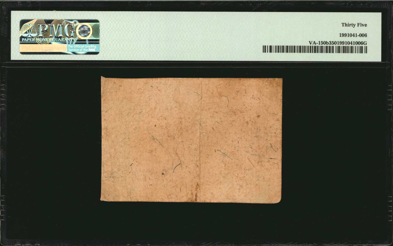 image for: VA-150b. Virginia. May 4, 1778. $10. PMG Choice Very Fine 35.